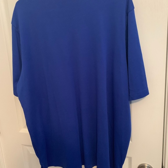 Lands End Pima Cotton Vibrant Blue Polo Shirt XL - Picture 4 of 4